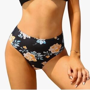 Cupshe high waisted floral bikini bottom medium